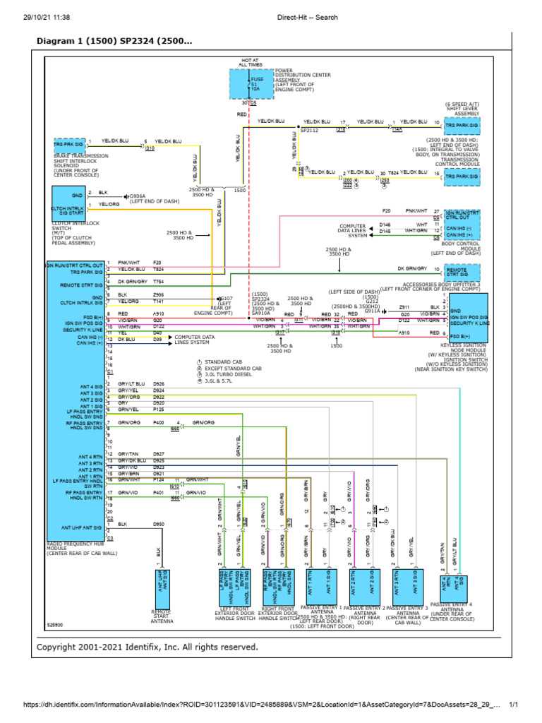 2017 ram promaster 1500 fuse box diagram