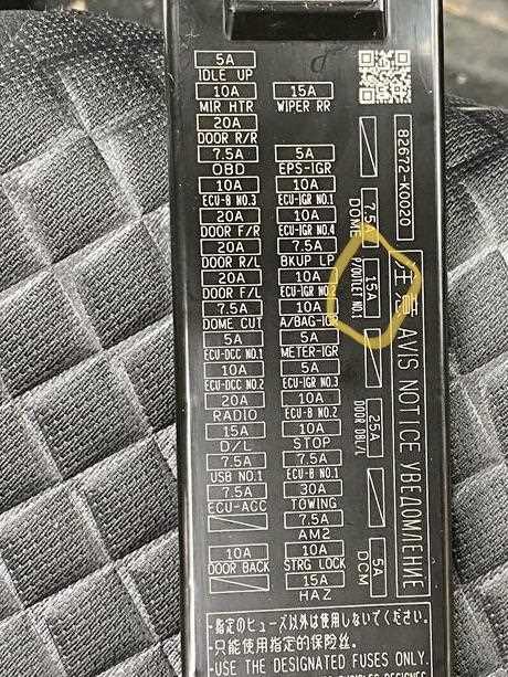 2018 toyota chr fuse box diagram