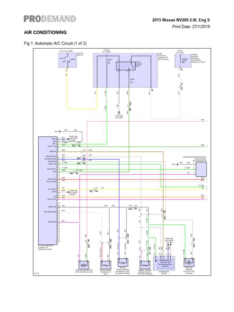 2019 nissan nv200 fuse box diagram