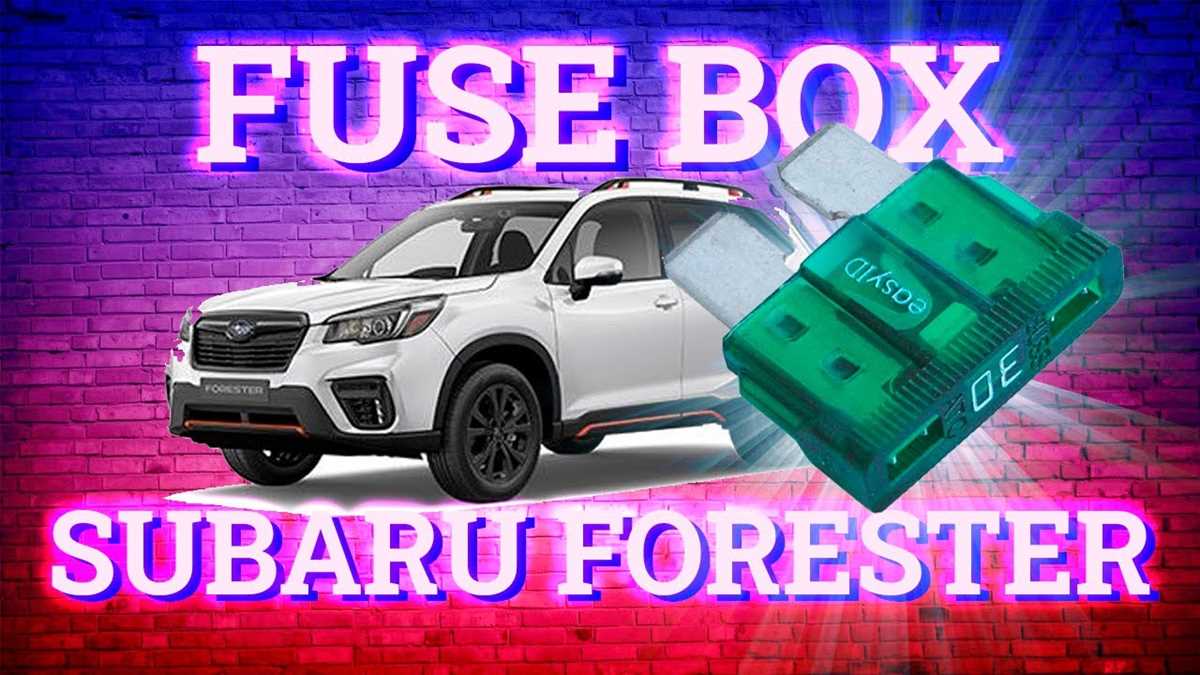 2020 subaru forester fuse box diagram