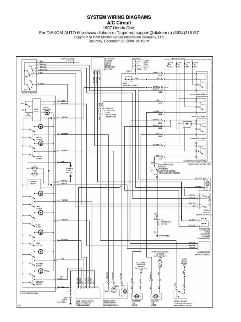 97 honda civic dx fuse box diagram