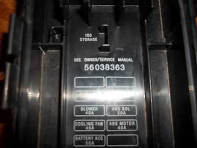 99 xj fuse box diagram