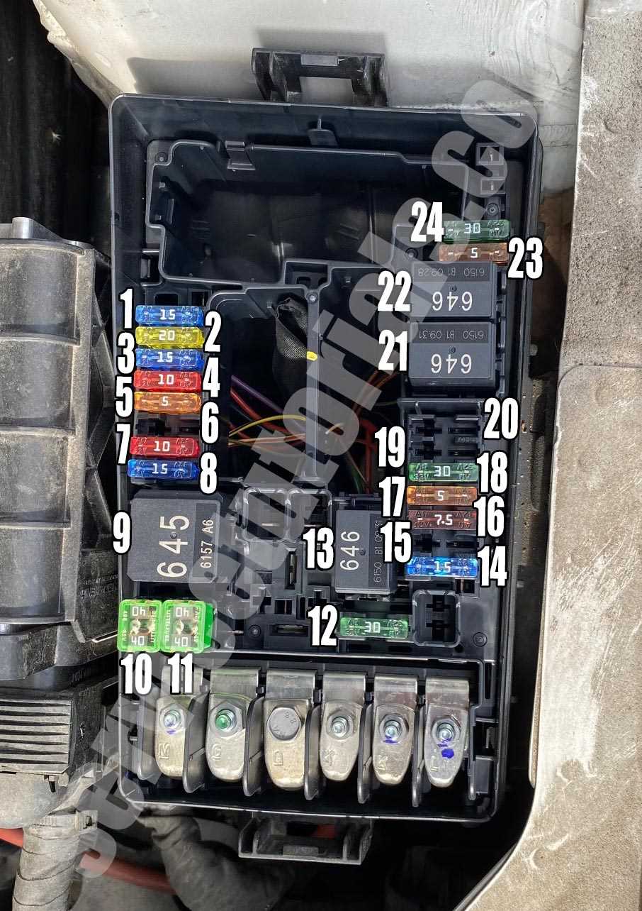 audi q5 2015 fuse box diagram