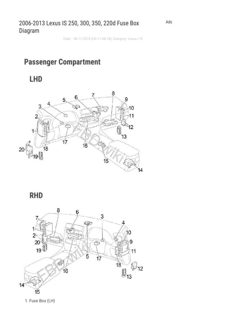lexus es 350 fuse box diagram