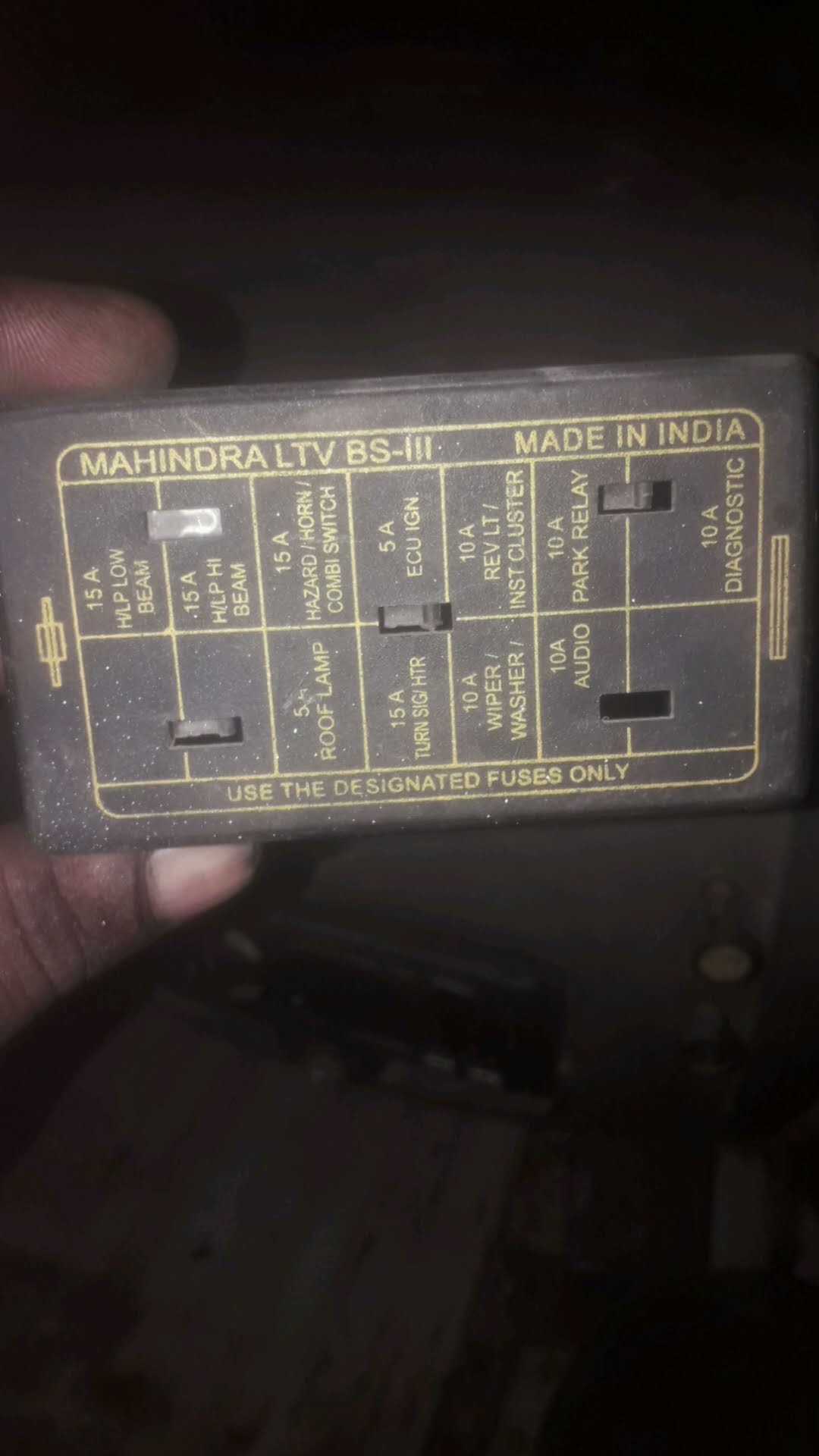 mahindra maxximo fuse box diagram
