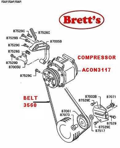 mitsubishi fuso belt diagram
