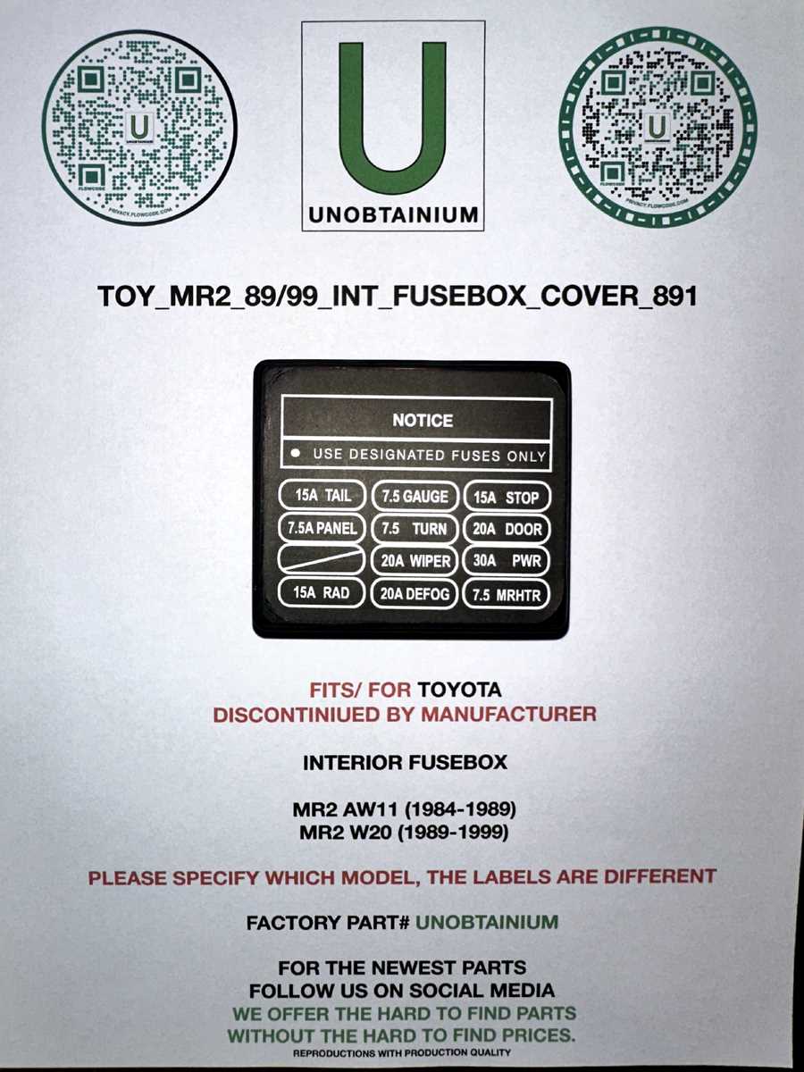 mr2 spyder fuse box diagram