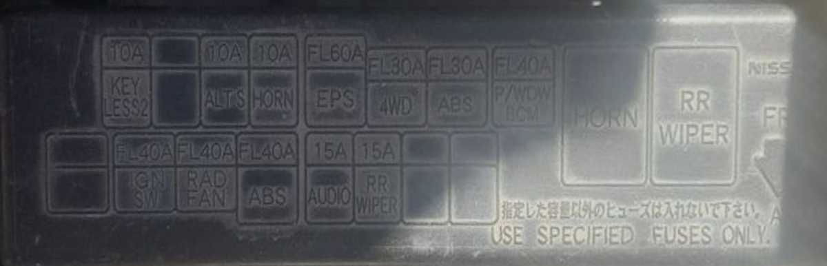 nissan march fuse box diagram