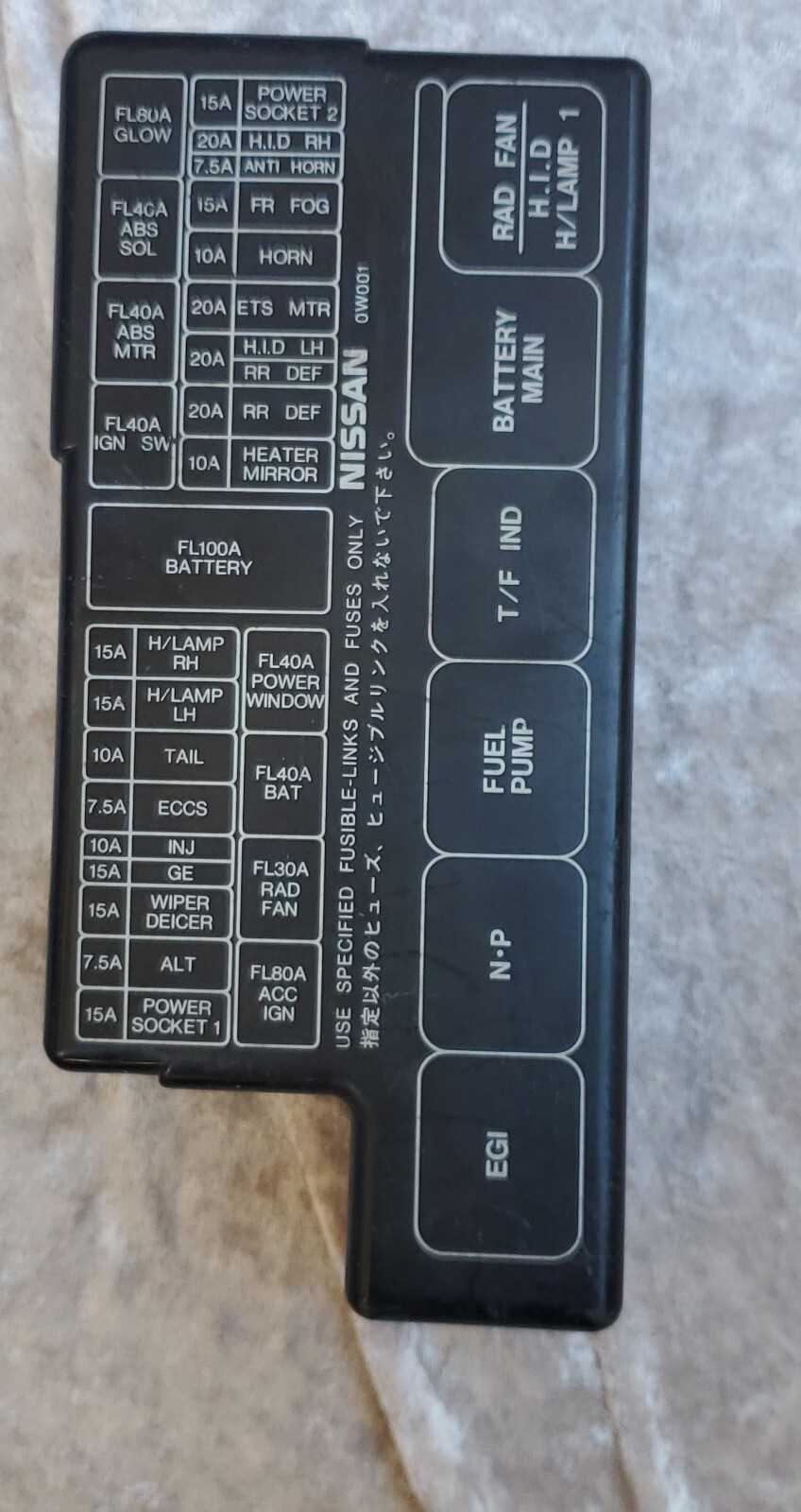 nissan pathfinder 2006 fuse box diagram
