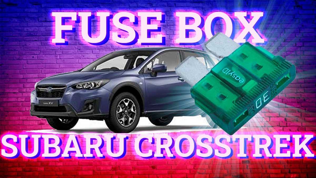 subaru crosstrek fuse box diagram