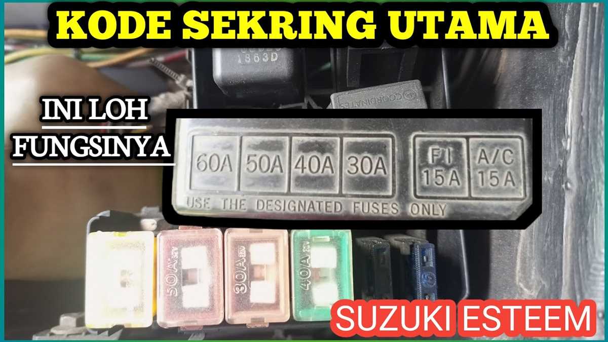 suzuki baleno 2000 fuse box diagram