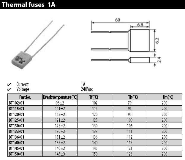 thermal fuse diagram