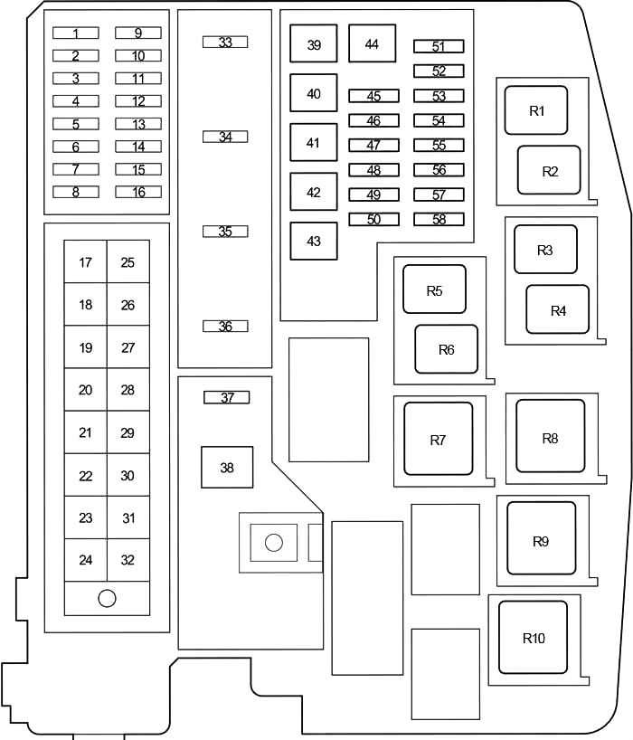 toyota auris 2008 fuse box diagram