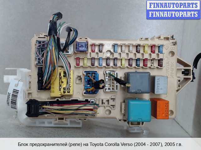 toyota corolla verso 2007 fuse box diagram