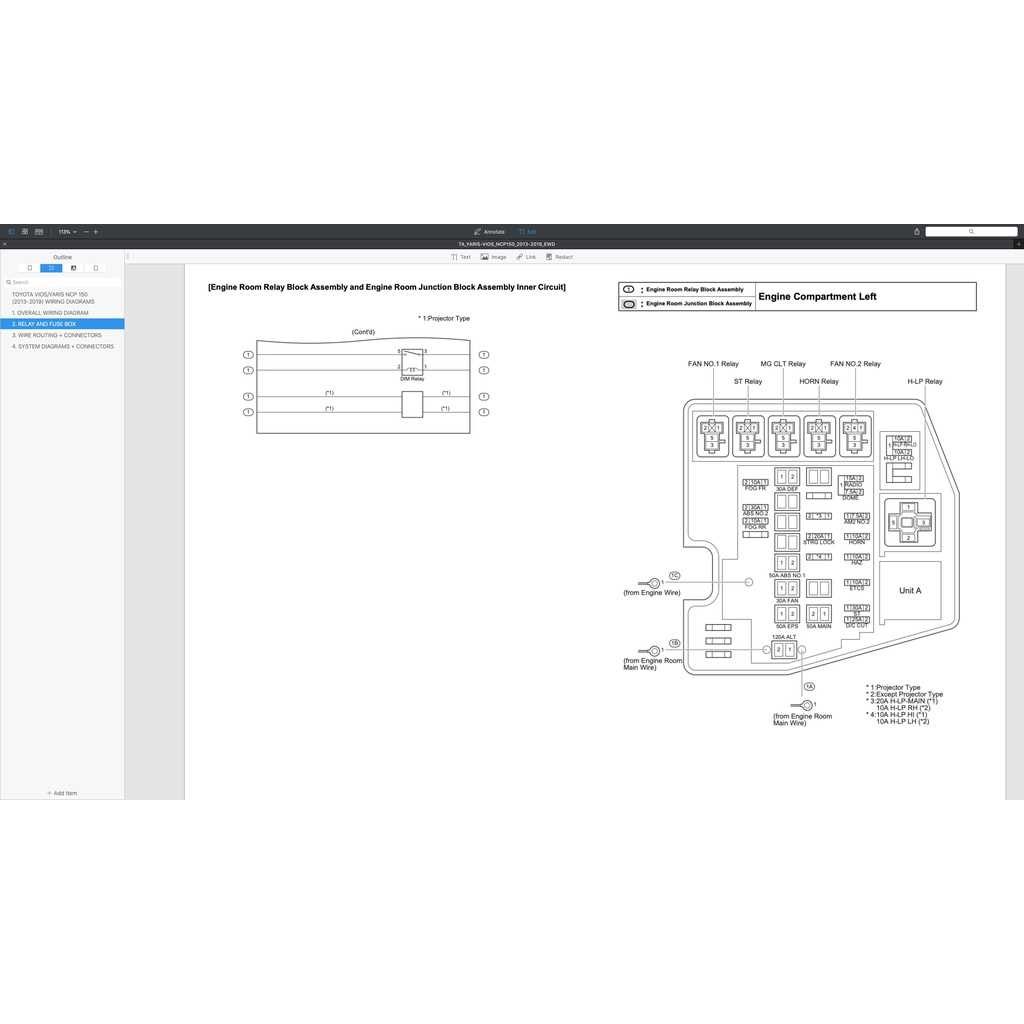 toyota vios 2019 fuse box diagram