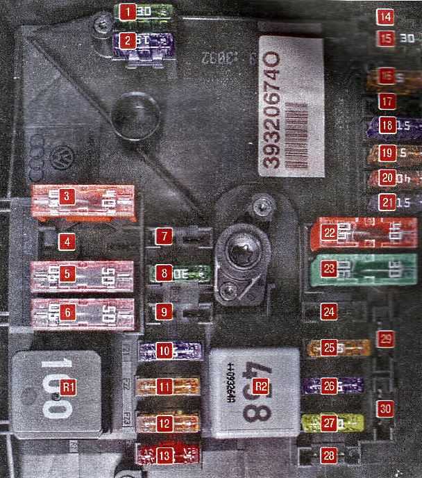vw golf tdi fuse box diagram