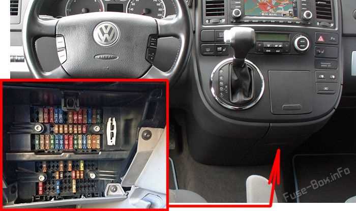 vw transporter t5 fuse box diagram