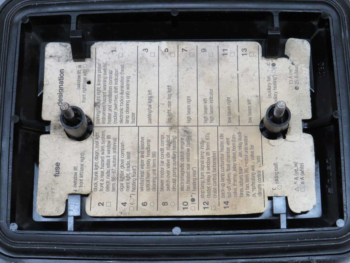 w123 fuse box diagram
