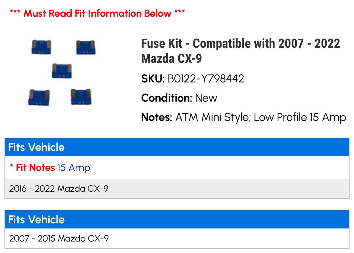 2010 mazda cx 9 fuse box diagram
