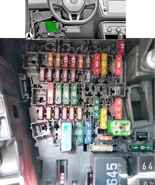 vw tiguan 2010 fuse box diagram