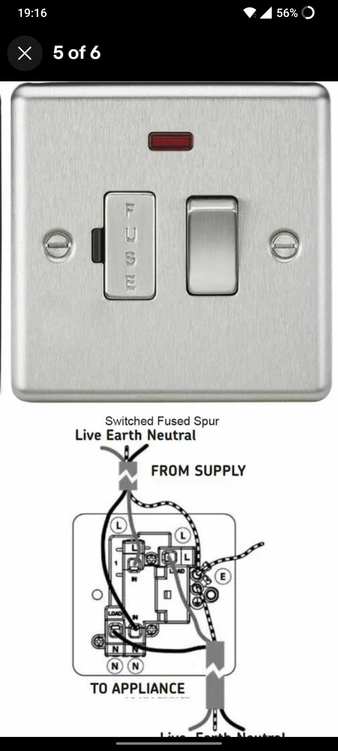 wiring diagram for fused spur