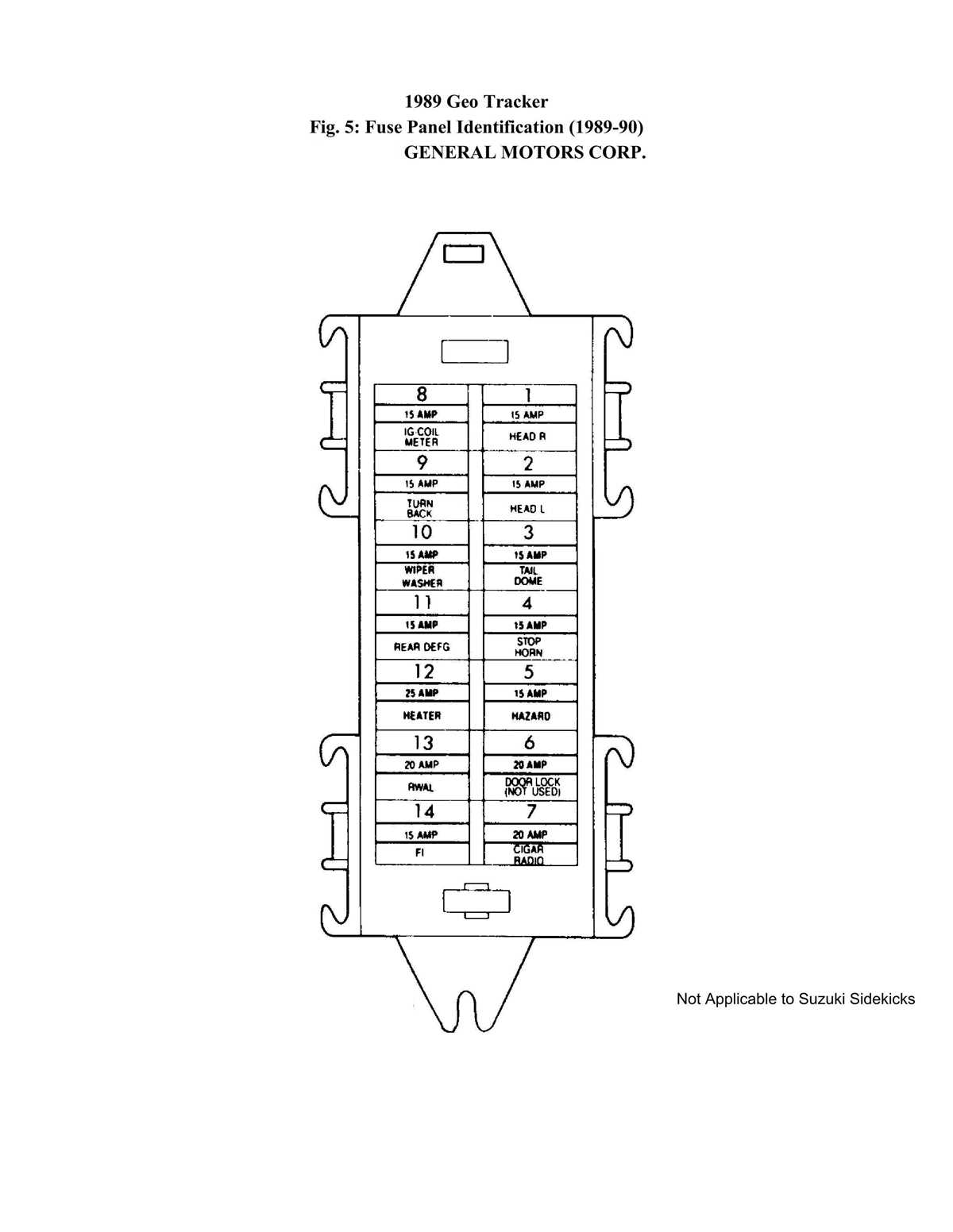 1990 geo tracker maxi fuse diagram