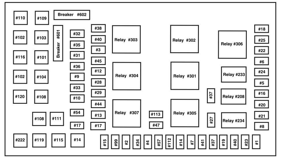 2002 f350 fuse box diagram under hood