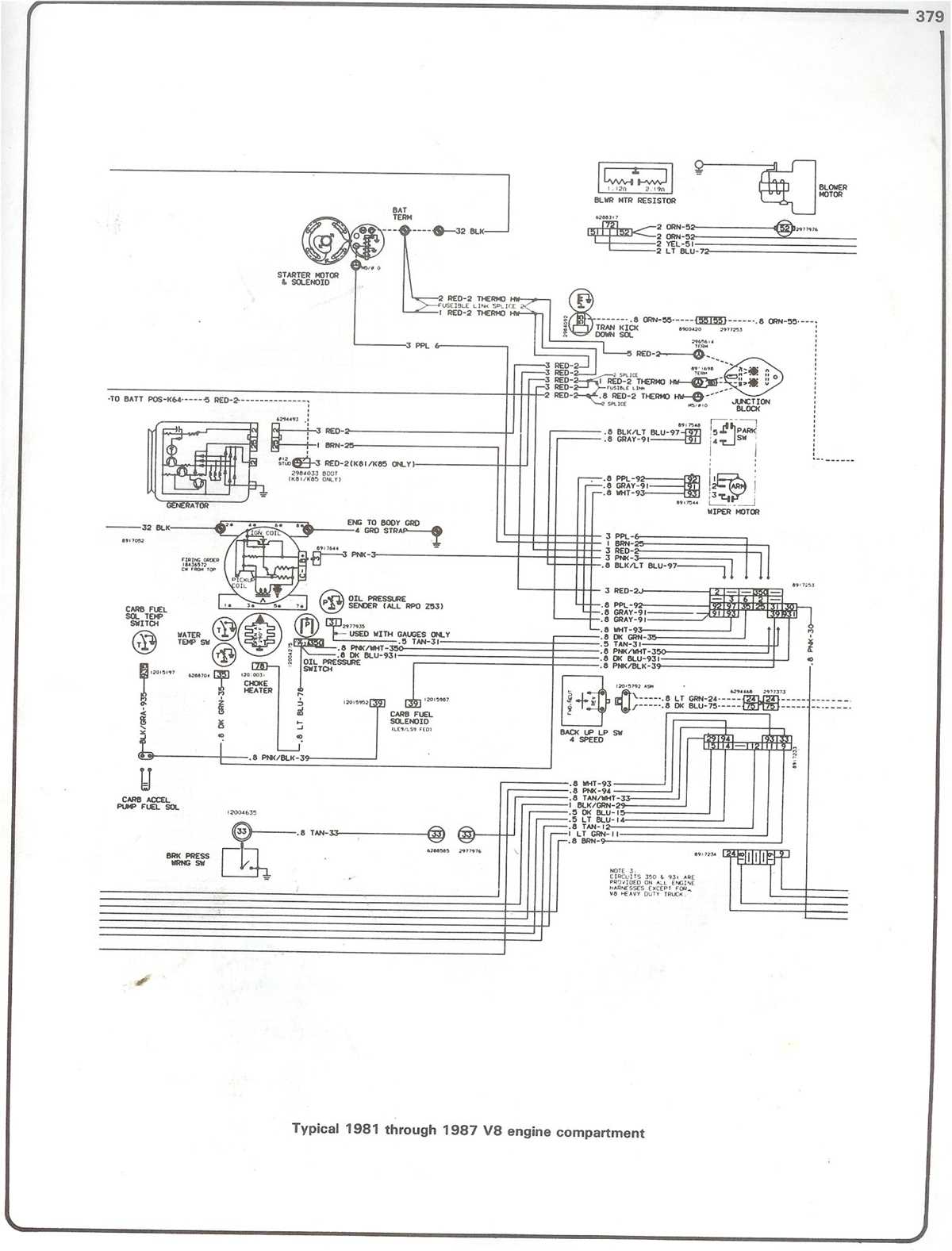 1986 chevy silverado fuse box diagram