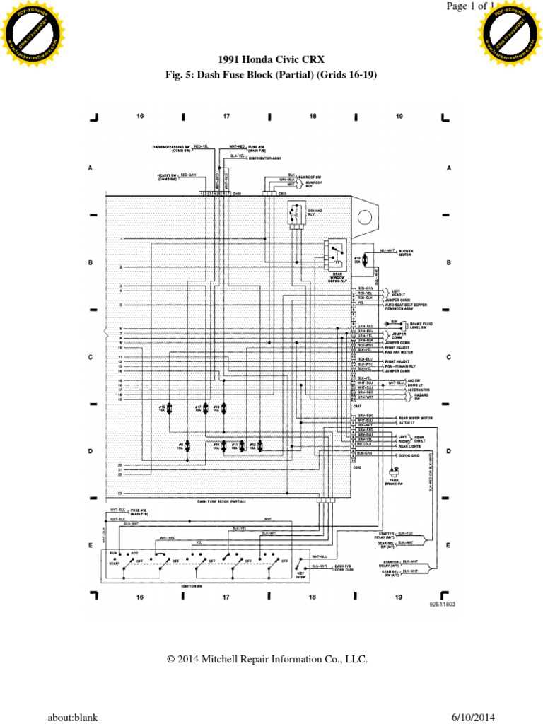 crx fuse box diagram