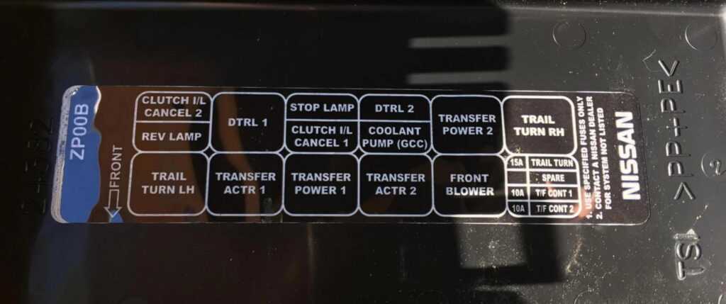 2012 nissan xterra fuse box diagram