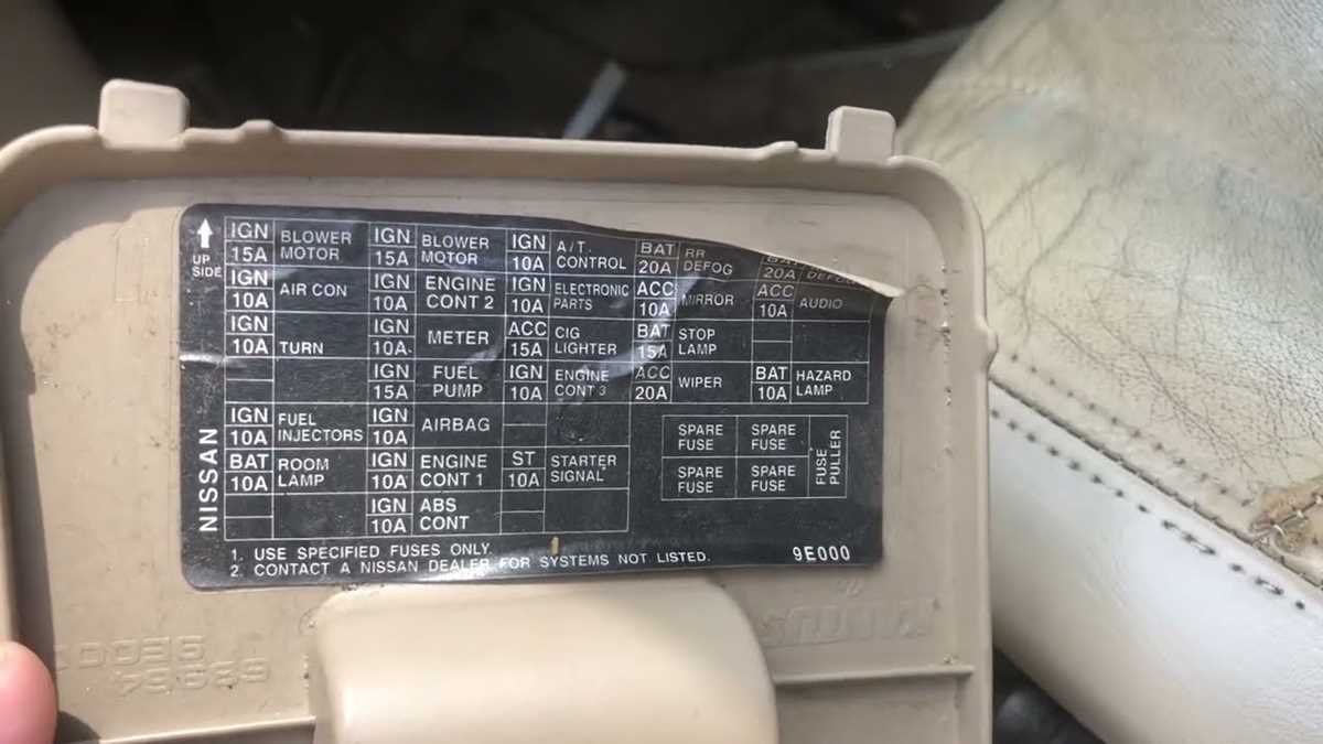 1998 nissan maxima fuse box diagram