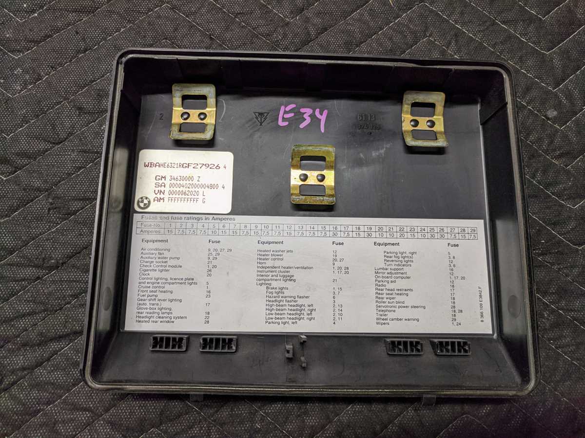 bmw e32 fuse box diagram