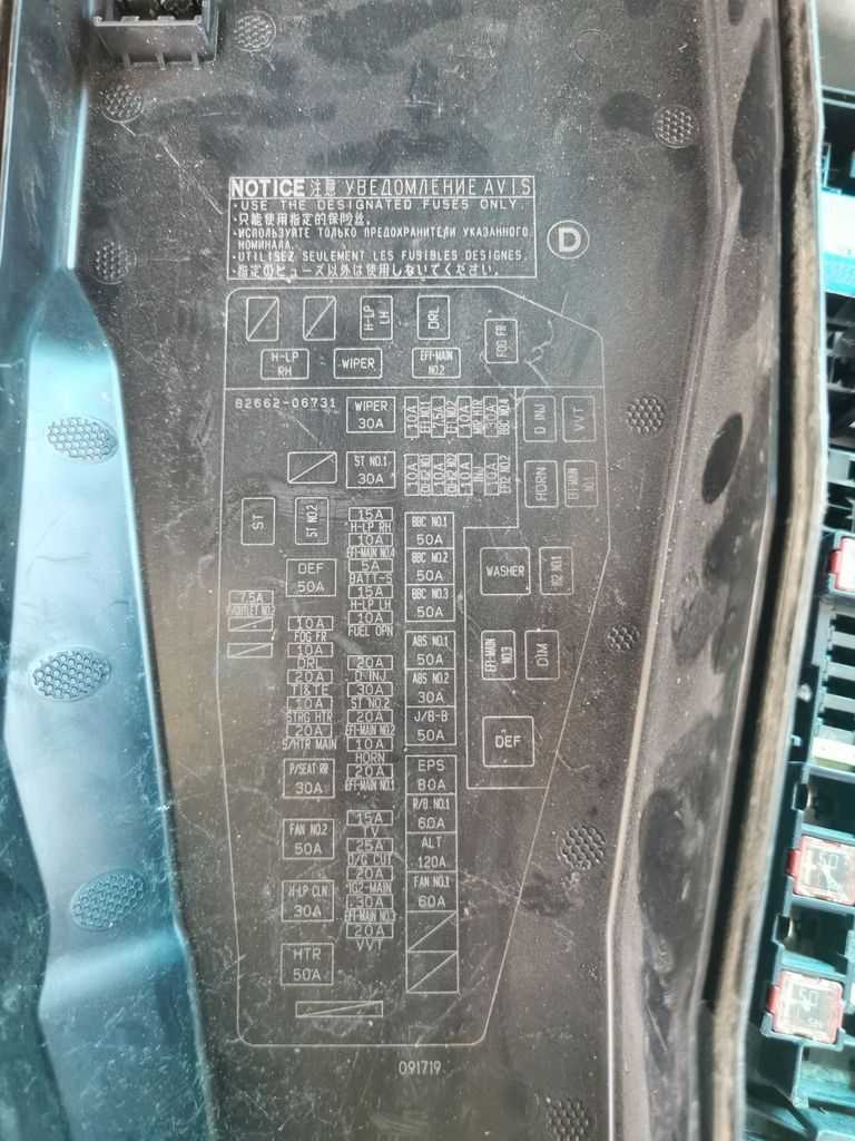 2001 toyota camry fuse diagram