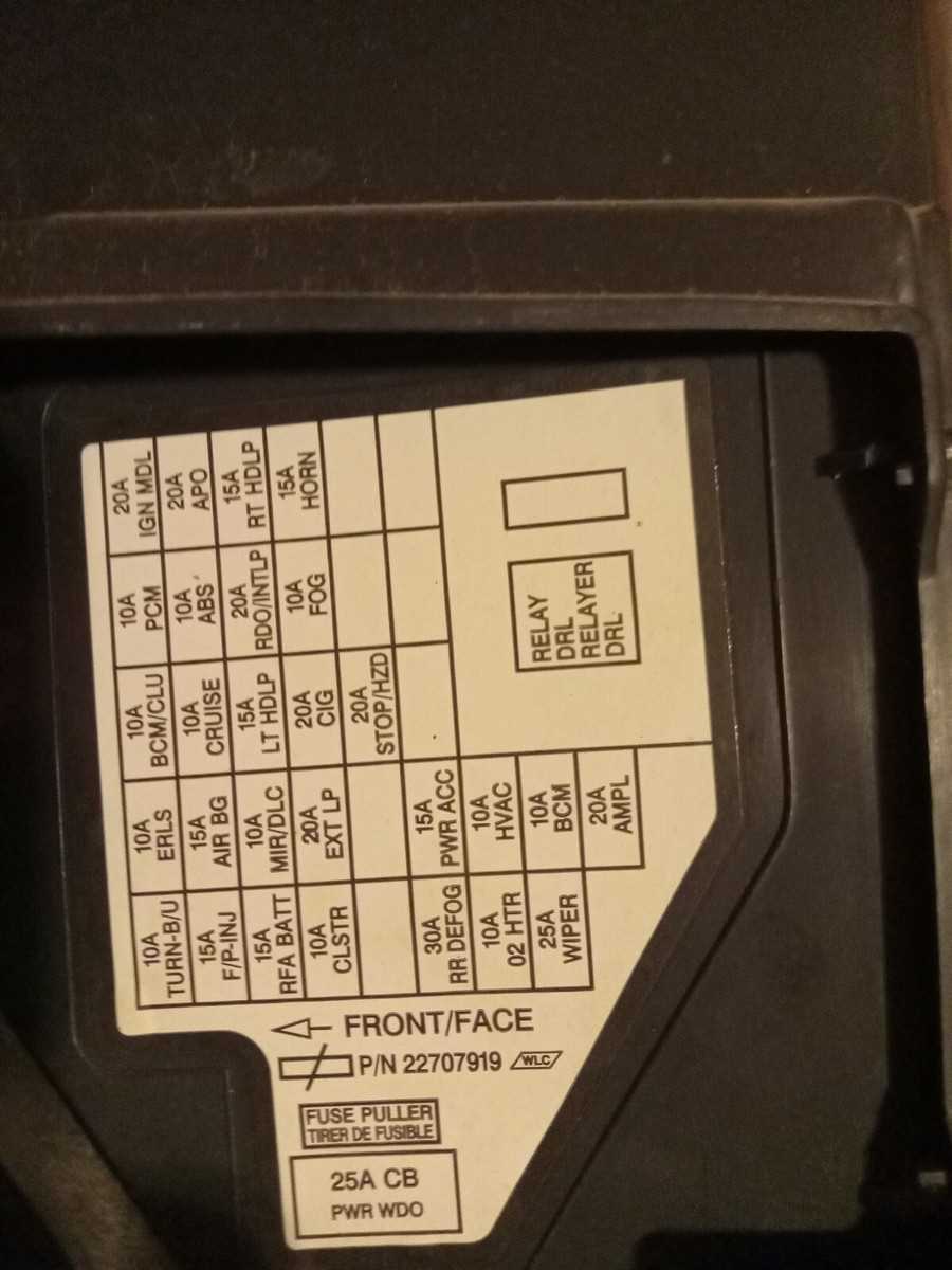 2003 chevy cavalier fuse box diagram 2003 chevy cavalier fuse box diagram