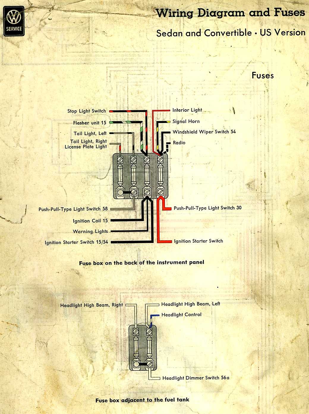 1969 vw bug fuse box diagram