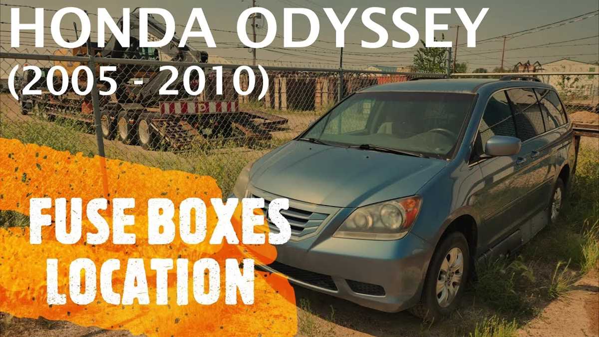 2006 honda odyssey fuse panel diagram
