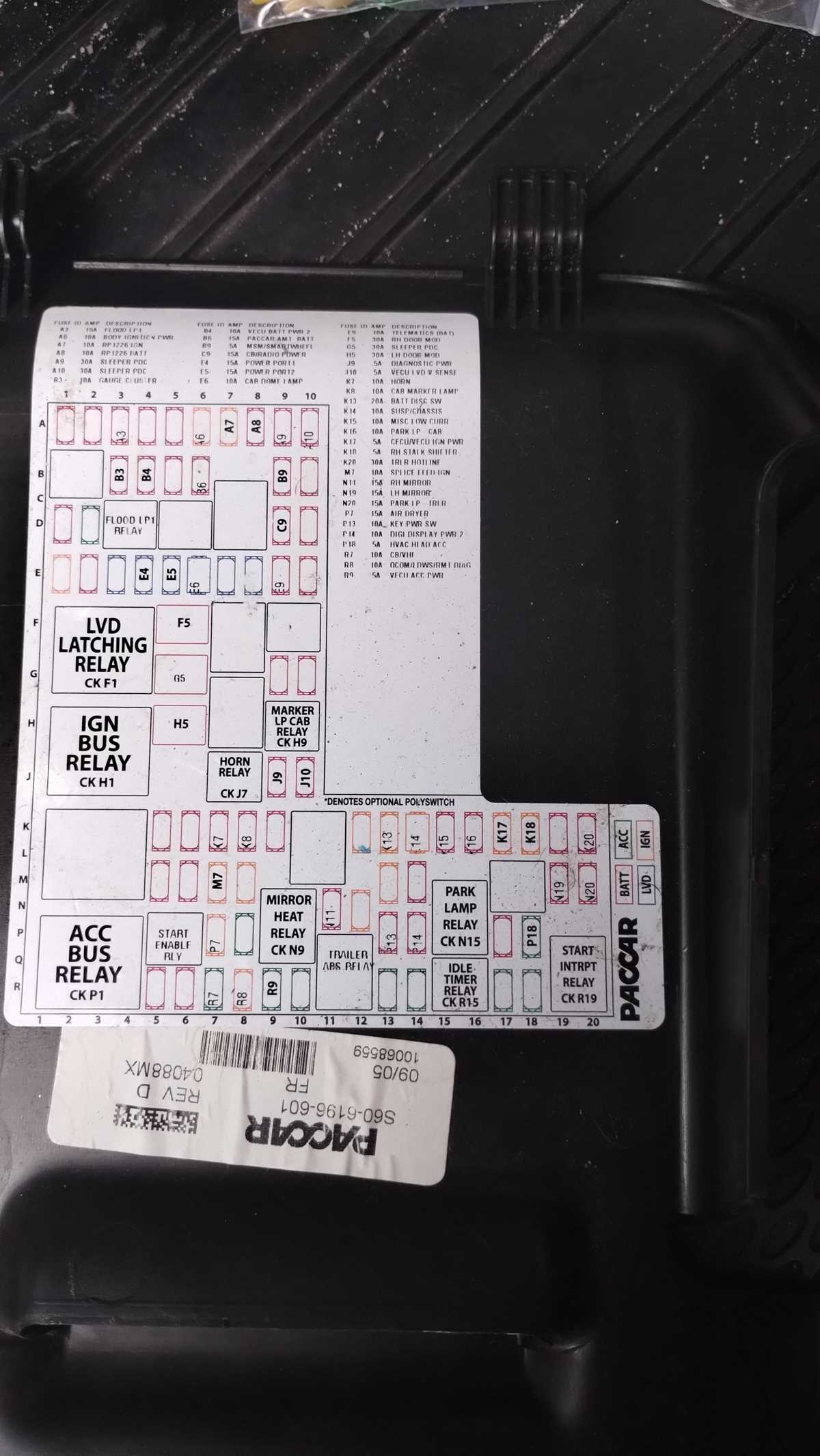 peterbilt 389 fuse panel diagram