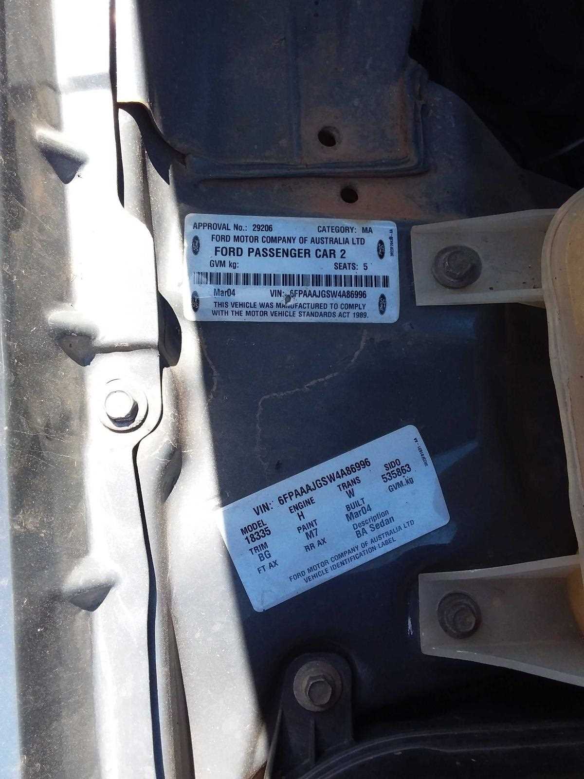 ford falcon fuse box diagram