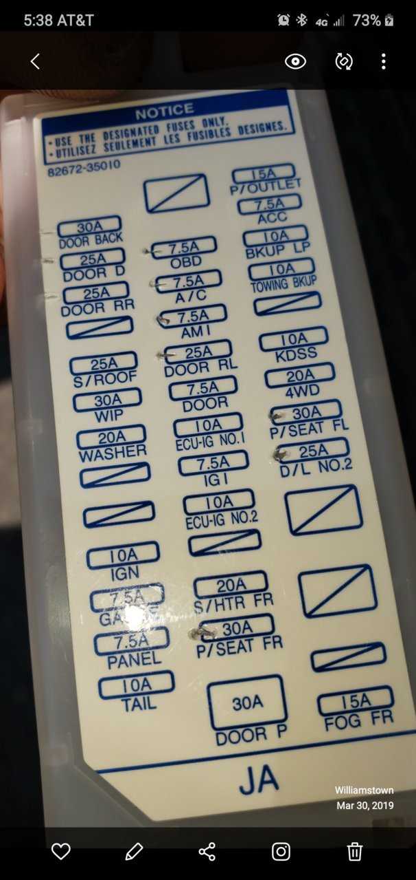 fuse panel 2017 tacoma fuse box diagram