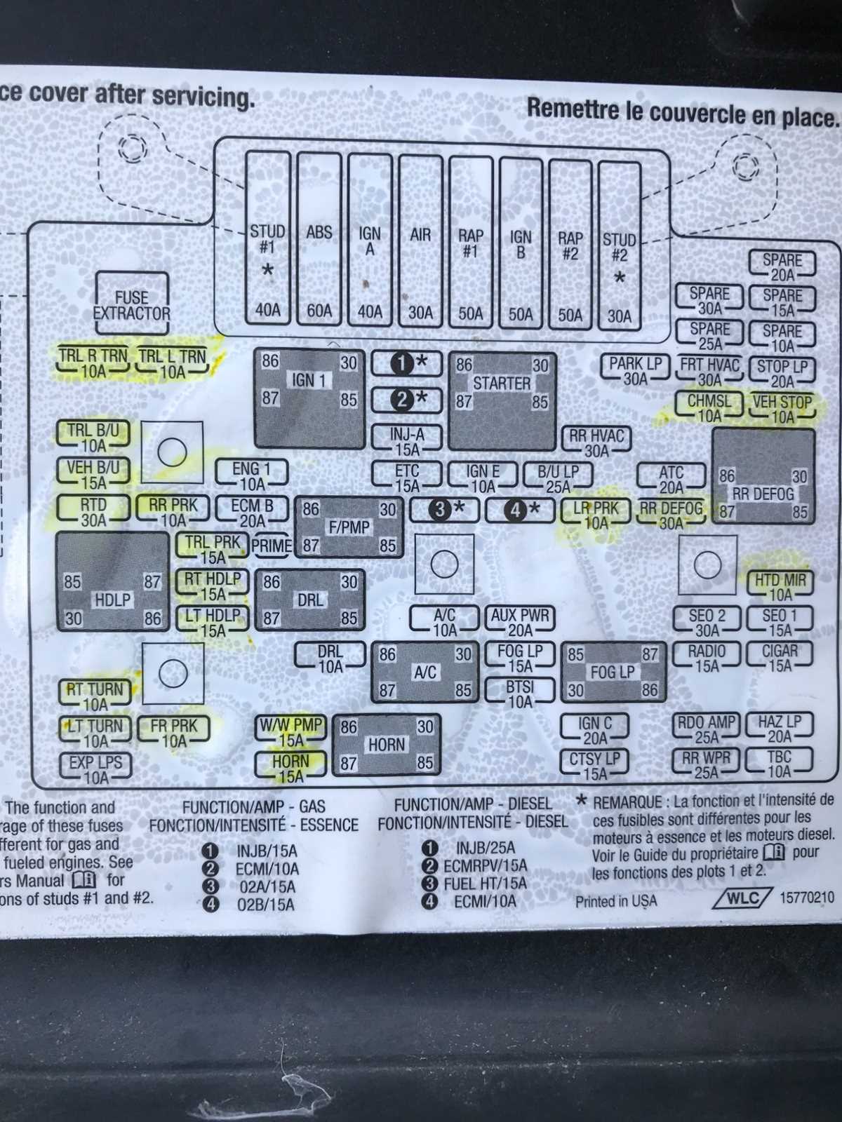 1993 chevy 2500 fuse box diagram