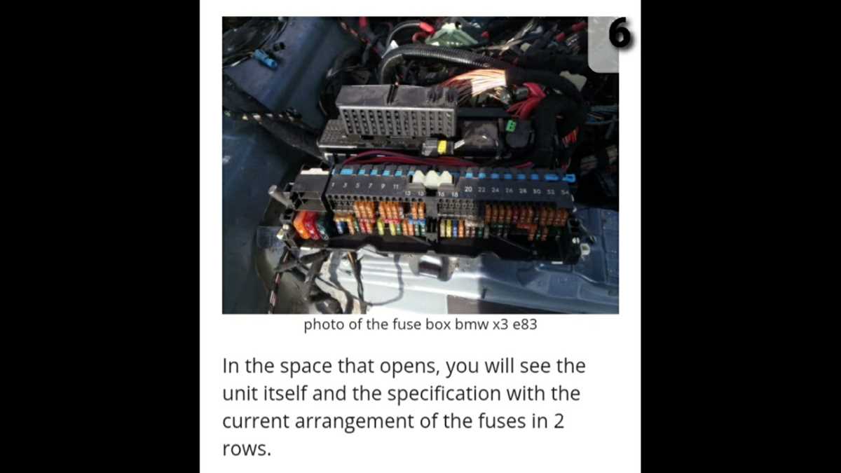bmw x3 e83 fuse box diagram