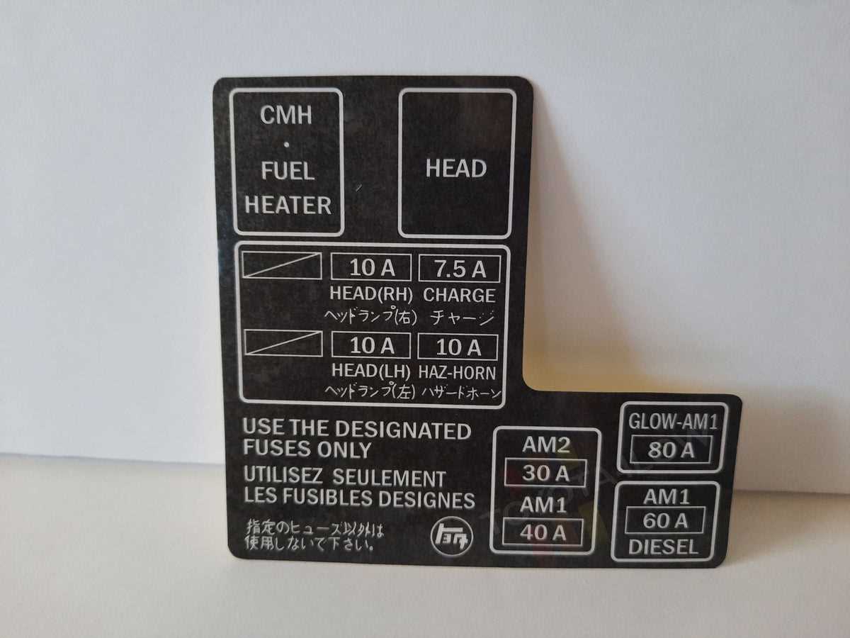 1985 toyota pickup fuse panel box diagram