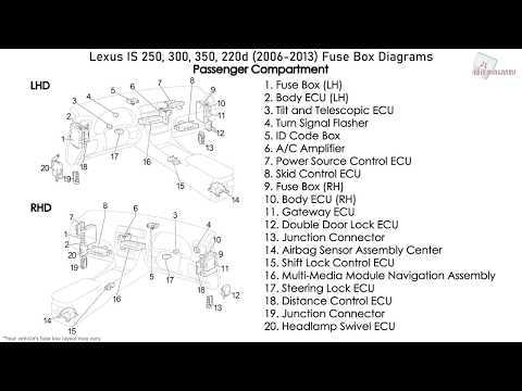 2012 lexus is250 fuse box diagram