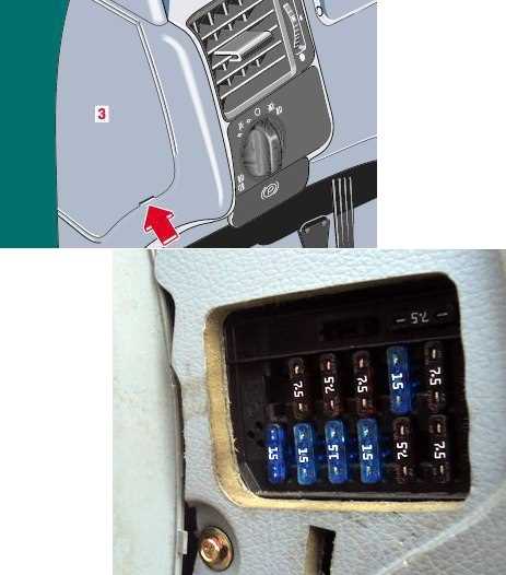 w210 fuse box diagram
