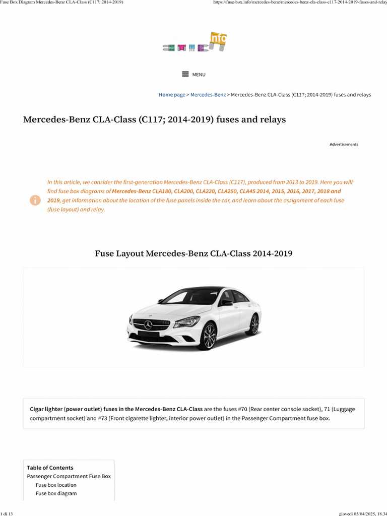 2014 mercedes benz gl450 fuse diagram