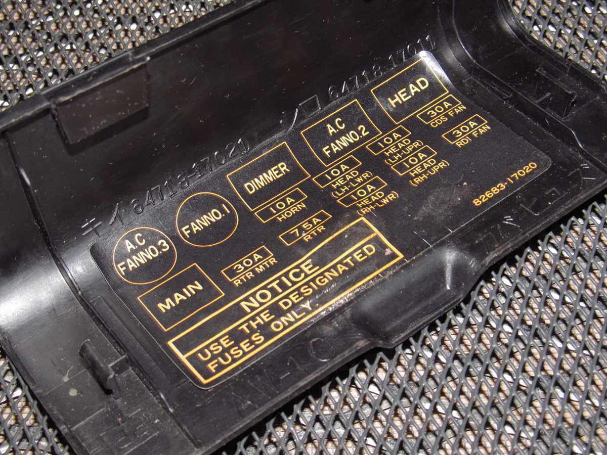1991 toyota mr2 fuse box diagram