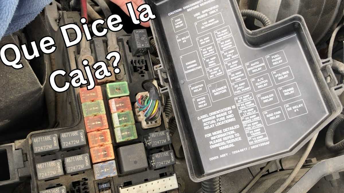 2003 dodge dakota fuse box diagram
