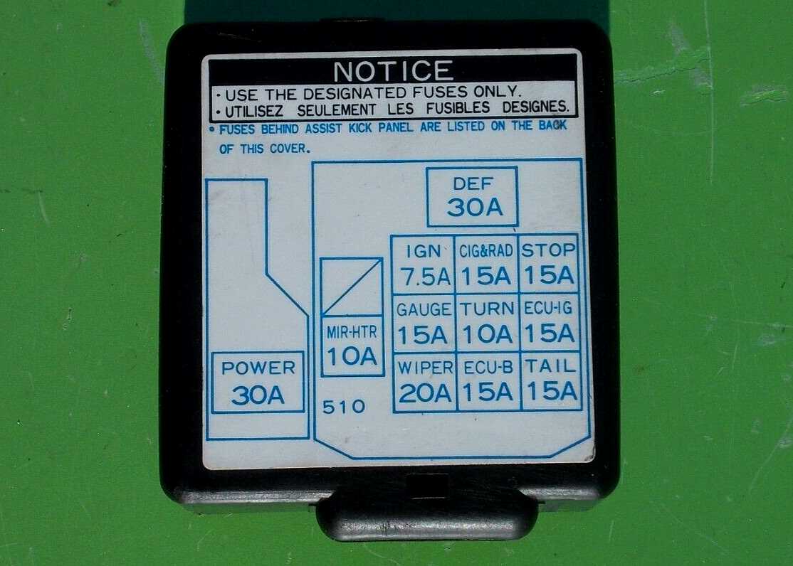 1993 toyota fuse box diagram