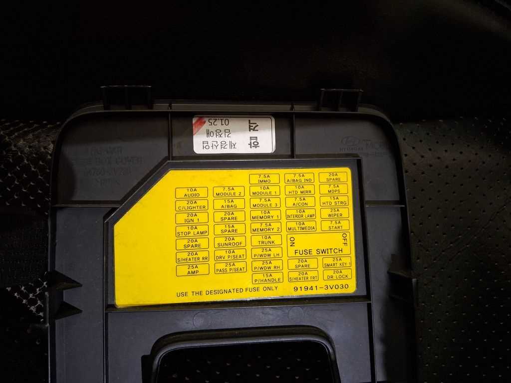 2012 hyundai azera fuse box diagram