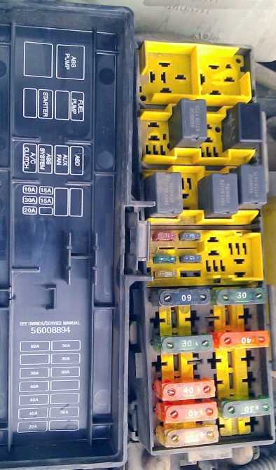 jeep tj interior fuse box diagram